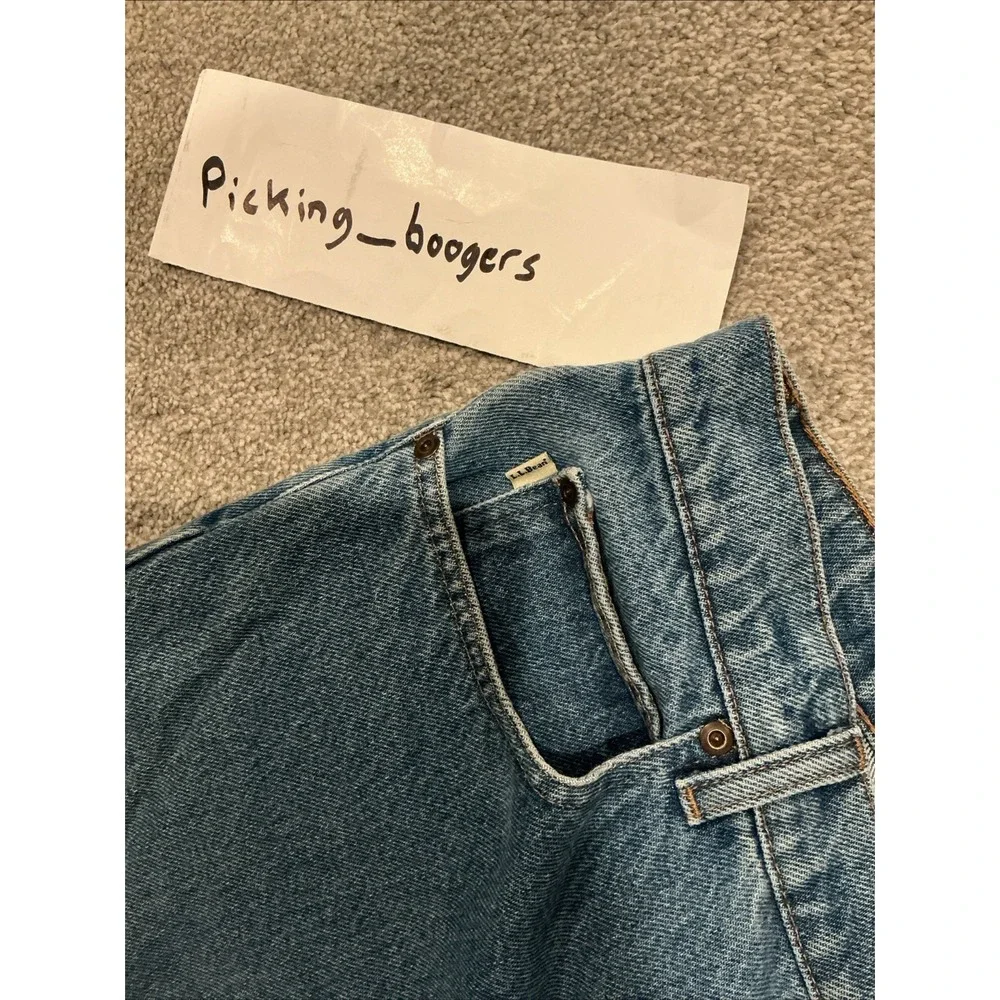 LL‎ Bean Mens Jeans 36x29 Blue Standard Fit Cotton Denim Pants